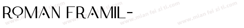 roman framil字体转换